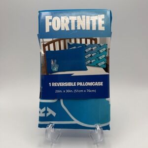 Fortnite Reversible Pillowcase Victory Royale Blue Teal Kids NEW Jay Franco